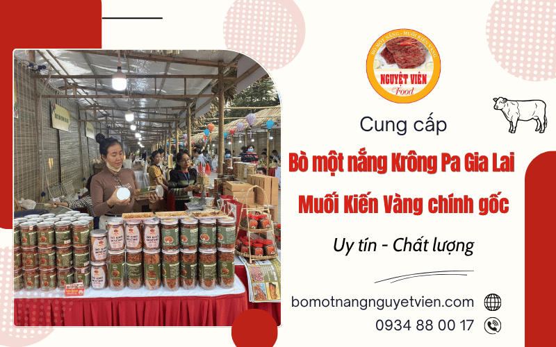 Bò một nắng Krông Pa Gia Lai - Muối Kiến Vàng chính gốc