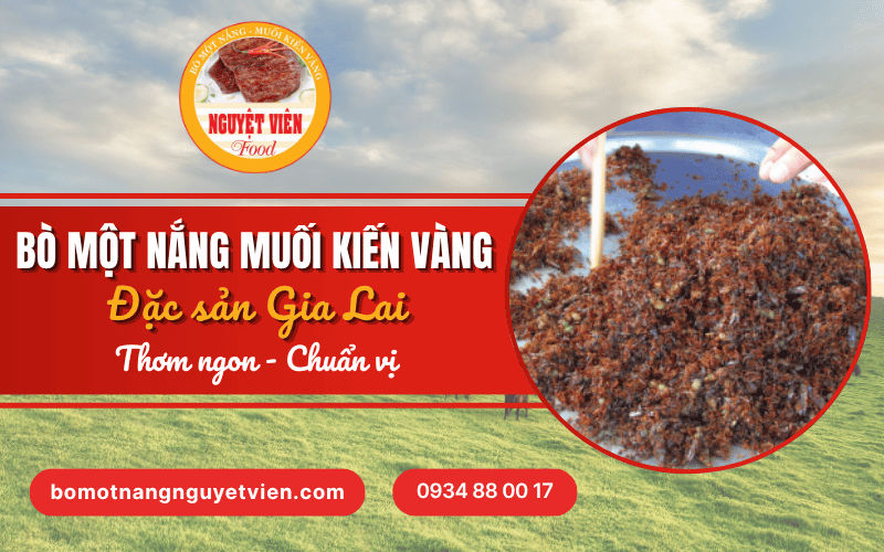 Bò một nắng muối kiến vàng