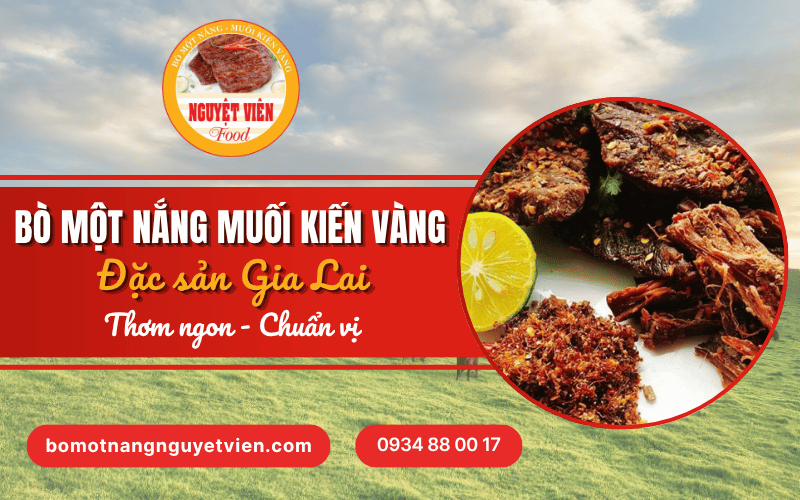 Bò một nắng muối kiến vàng